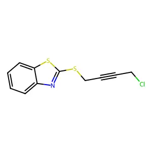 2-(4-Chloro-2-butynylthio)benzothiazole structure