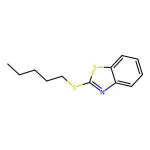 2-Pentylthiobenzothiazole structure