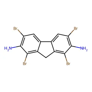 1,3,6,8-tetrabromo-9H-fluorene-2,7-diamine structure