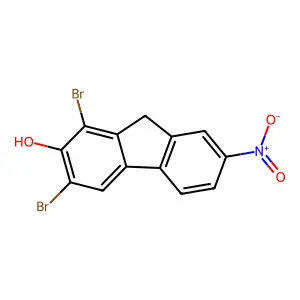 1,3-Dibromo-7-nitro-2-fluorenol structure