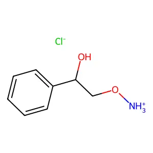 (2-hydroxy-2-phenylethoxy)azanium chloride structure