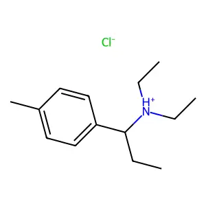 diethyl-[1-(4-methylphenyl)propyl]azanium chloride structure