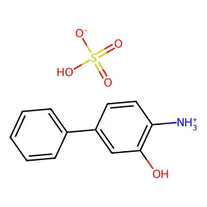 hydrogen sulfate(2-hydroxy-4-phenylphenyl)azanium structure
