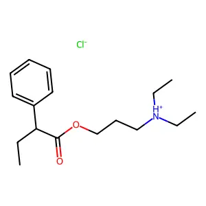 diethyl-[3-(2-phenylbutanoyloxy)propyl]azanium chloride structure