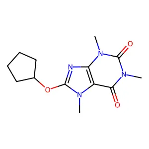 8-(Cyclopentyloxy)caffeine structure
