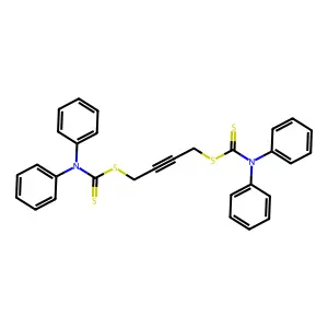CARBAMIC ACID, BIS(DIPHENYLDITHIO-, BUTYNYLENE ESTER structure