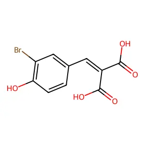 MALONIC ACID, (3-BROMO-4-HYDROXYBENZYLIDENE)- structure