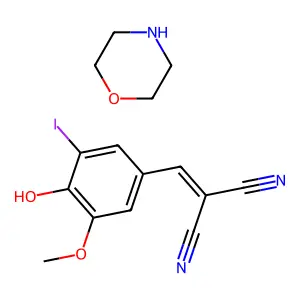 Morpholinium 4-dicyanovinyl-2-iodo-6-methoxyphenoxide structure