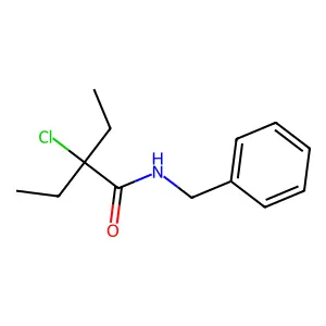 N-Benzyl-2-chloro-2-ethylbutyramide structure
