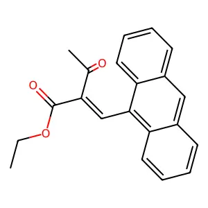 ethyl 2-(anthracen-9-ylmethylidene)-3-oxobutanoate structure