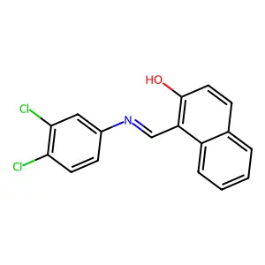 1-[(3,4-dichlorophenyl)iminomethyl]naphthalen-2-ol structure