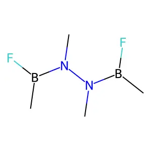 1,2-bis[fluoro(methyl)boranyl]-1,2-dimethylhydrazine structure