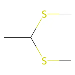 1,1-Bis(methylsulfanyl)ethane structure