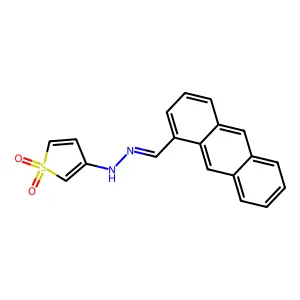 N-(anthracen-1-ylmethylideneamino)-1,1-dioxothiophen-3-amine structure