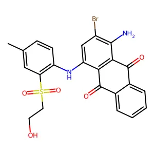 Anthraquinone, 1-amino-2-bromo-4-(2-(2-hydroxyethyl)sulfonyl-4-methylphenylamino)- structure