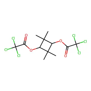 [2,2,4,4-tetramethyl-3-(2,2,2-trichloroacetyl)oxycyclobutyl] 2,2,2-trichloroacetate structure