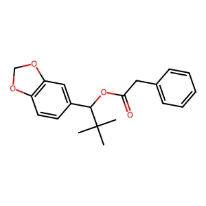 [1-(1,3-benzodioxol-5-yl)-2,2-dimethylpropyl] 2-phenylacetate structure