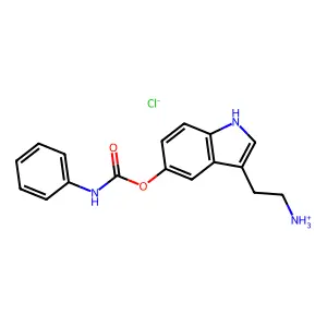 INDOL-5-OL, 3-(2-AMINOETHYL)-, PHENYLCARBAMATE, HYDROCHLORIDE structure