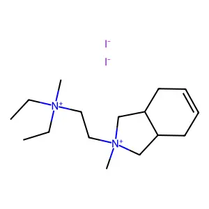 diethyl-methyl-[2-(2-methyl-1,3,3a,4,7,7a-hexahydroisoindol-2-ium-2-yl)ethyl]azanium diiodide structure