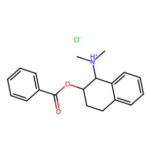 [(2S)-2-benzoyloxy-1,2,3,4-tetrahydronaphthalen-1-yl]-dimethylazanium chloride structure