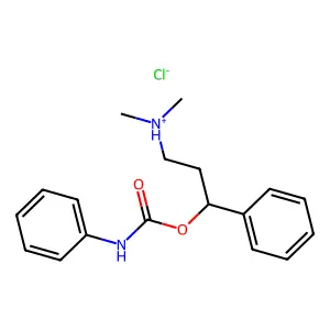 dimethyl-[3-phenyl-3-(phenylcarbamoyloxy)propyl]azanium chloride structure