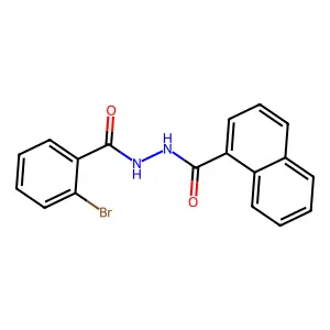 1-NAPHTHOIC ACID, (o-BROMOBENZOYL)HYDRAZIDE structure