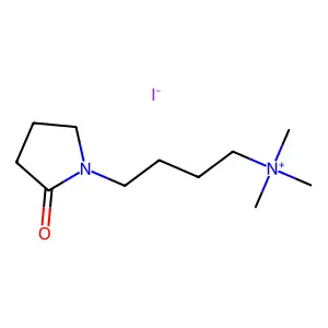 trimethyl-[4-(2-oxopyrrolidin-1-yl)butyl]azanium iodide structure