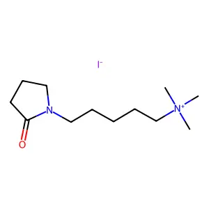 trimethyl-[5-(2-oxopyrrolidin-1-yl)pentyl]azanium iodide structure