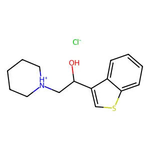 1-(1-benzothiophen-3-yl)-2-piperidin-1-ium-1-ylethanol chloride structure