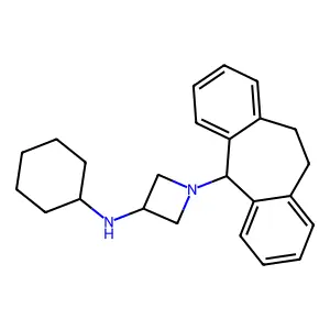 AZETIDINE, 3-CYCLOHEXYLAMINO-1-(10,11-DIHYDRO-5H-DIBENZO(a,d)CYCLOHEPTEN-5-YL)- structure