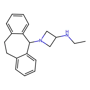 AZETIDINE, 1-(10,11-DIHYDRO-5H-DIBENZO(a,d)CYCLOHEPTEN-5-YL)-3-ETHYLAMINO- structure