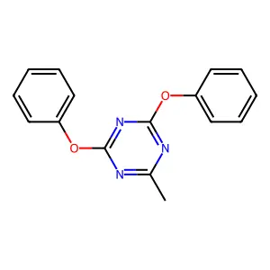 2-methyl-4,6-diphenoxy-1,3,5-triazine structure