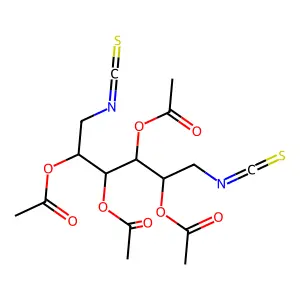 (3,4,5-triacetyloxy-1,6-diisothiocyanatohexan-2-yl) acetate structure