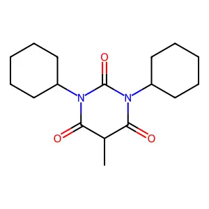1,3-Dicyclohexyl-5-methylbarbituric acid structure