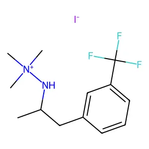 (alpha-Methyl-m-trifluoromethylphenethylamino)trimethylammonium iodide structure