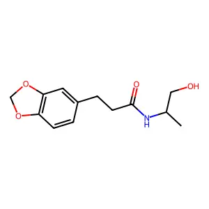 3-(1,3-benzodioxol-5-yl)-N-(1-hydroxypropan-2-yl)propanamide structure