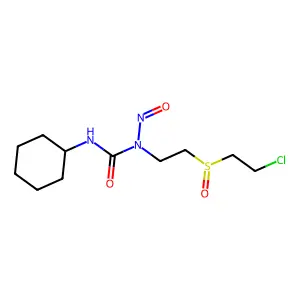 1-[2-(2-chloroethylsulfinyl)ethyl]-3-cyclohexyl-1-nitrosourea structure