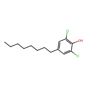 Phenol, 2,6-dichloro-4-octyl- structure