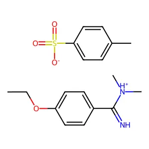(4-ethoxybenzenecarboximidoyl)-dimethylazanium4-methylbenzenesulfonate structure