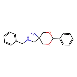 5-[(benzylamino)methyl]-2-phenyl-1,3-dioxan-5-amine structure