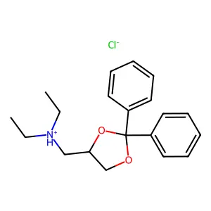 4-Diethylaminomethyl-2,2-diphenyl-1,3-dioxolane hydrochloride structure