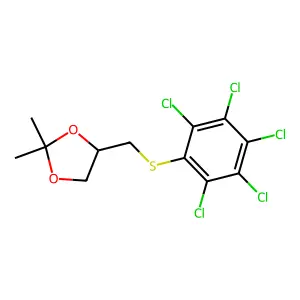 2,2-dimethyl-4-[(2,3,4,5,6-pentachlorophenyl)sulfanylmethyl]-1,3-dioxolane structure