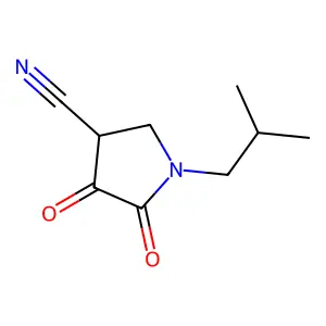1-(2-methylpropyl)-4,5-dioxopyrrolidine-3-carbonitrile structure