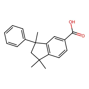 1,1,3-trimethyl-3-phenyl-2H-indene-5-carboxylic acid structure