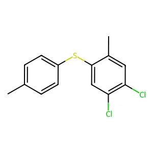 1,2-dichloro-4-methyl-5-(4-methylphenyl)sulfanylbenzene structure