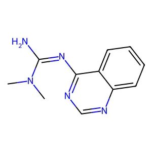 1,1-dimethyl-2-quinazolin-4-ylguanidine structure