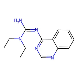 1,1-diethyl-2-quinazolin-4-ylguanidine structure