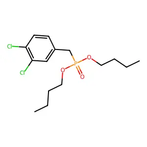 1,2-dichloro-4-(dibutoxyphosphorylmethyl)benzene structure
