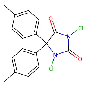 1,3-Dichloro-5,5-di(p-tolyl)hydantoin structure