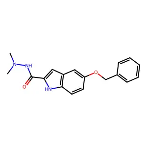 INDOLE-2-CARBOHYDRAZIDE, 5-BENZYLOXY-N,N-DIMETHYL- structure